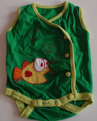 Body Verde Pez Talle 3 Meses