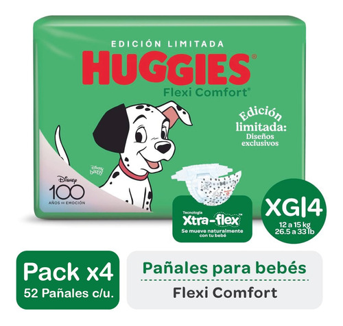 Pañales Huggies Flexi Comfort Pack X4
