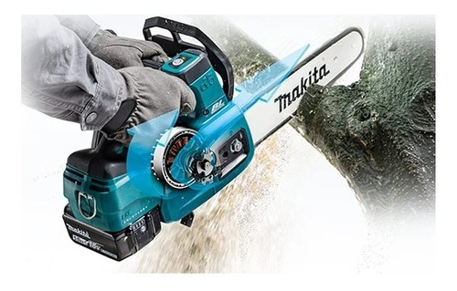 Imagen 2 de 2 de Motosierra eléctrica a batería Makita DUC254Z 18V color azul