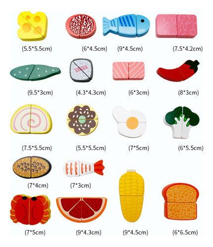 Set Play Food Juguete Para Cortar Madera Simulación De Fru