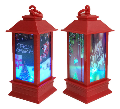 Farol Colgante Para Árbol De Navidad, 2 Unidades