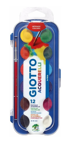 Acuarelas Giotto Estuche X 12 Colores Premium + Pincel