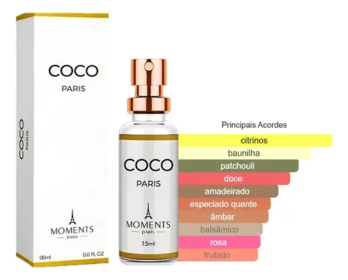 Perfume De Bolso Coco Paris 15ml Amadeirado Eau de Parfum Moments