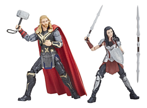 Figura Marvel Legends 2 Pack Thor Y Sif / No Incluye Arma