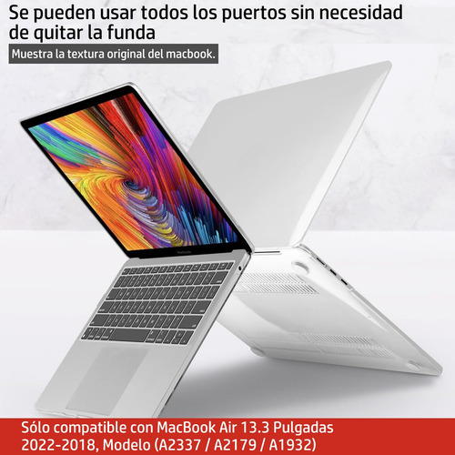 Funda Para Macbook Air 13.3'' A1932/a2179/a2337 Transparente