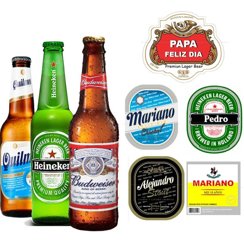 Kit Imprimible Etiquetas Bebidas Editables Souvenir