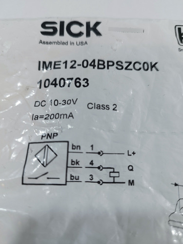Ime12-04bpszcok Sensor Sick 1040763 Nuevo Oferta (Usado)