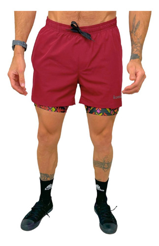 Short Deportivo Ecologico 2 En 1 Calbuco Hombre Konko