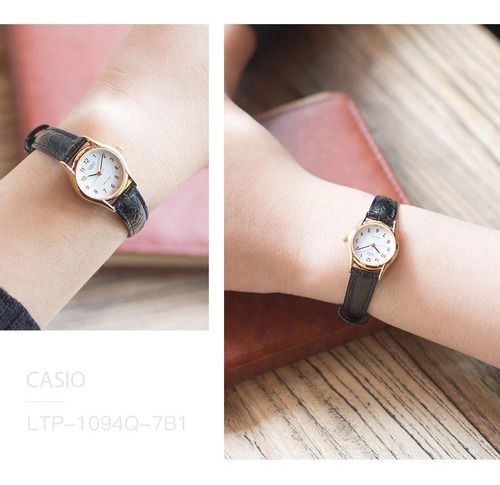 Reloj Dama Casio Enticer Ltp-1094q-7b1 Análogo Correa Piel
