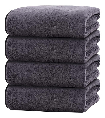 ~? Acogedor Juego De Toallas De Baño Family Microfiber 4 Pac