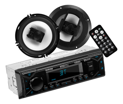 Kit Som Automotivo Radio Com Usb E Bluetooth + Alto Falantes