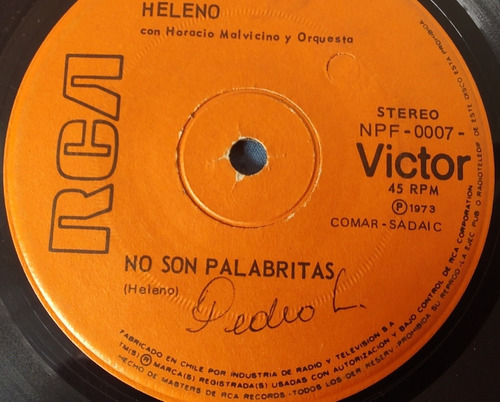 Vinilo Single De Heleno No Son Solo Palabritas(w181-ch89