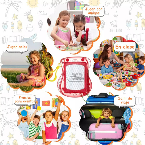 12 Mini Pizarron Magico Tablero Dibujo Magnético Para Niños