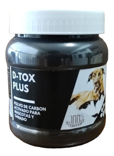 Polvo De Carbon Activado Detox Para Mascotas Y Ganado 125 Gr