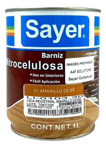 Pintura Para Madera Sayer Lack Varios Colores 1 Pza Ocre