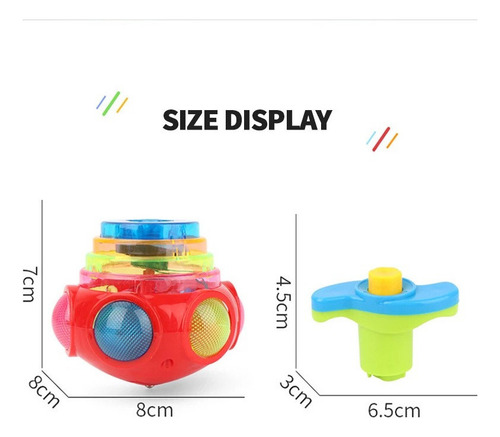 Fweaad Juego Giratorio Top Spinning Led Light Music Para