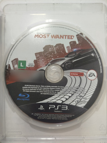 Need For Speed: Most Wanted - Playstation 3 - Mídia Física (Usado)