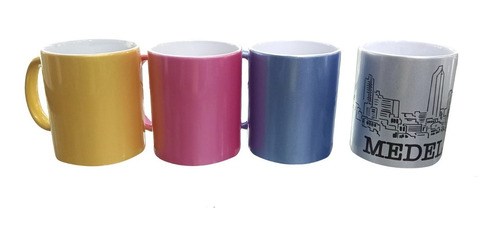 Mug De Color Nacarado En Cerámica Para Sublimar X12 Unidades