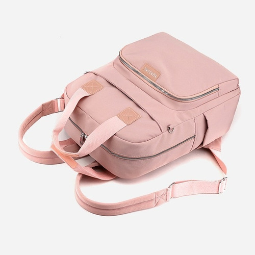 Mochila Feminino Multifuncional Notebook Viagem Com Usb A Cor Azul-escuro