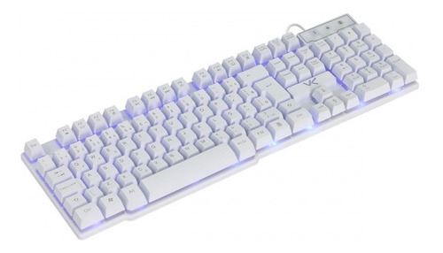 Teclado Gamer Vx Gaming Hydra Branco Led Azul Usb Vinik