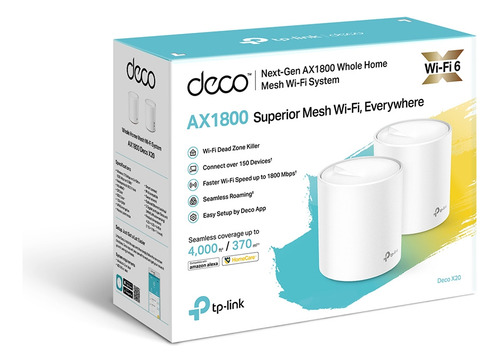 Set 2 Router Sistema Mesh Wi-fi 6 Tp-link Deco X20 Ax1800