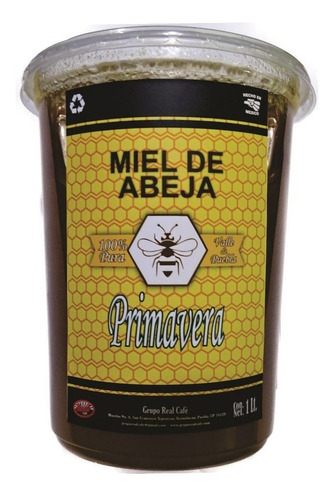 Miel Pura De Abeja Multifloral Del Valle De Puebla 1000 Ml.