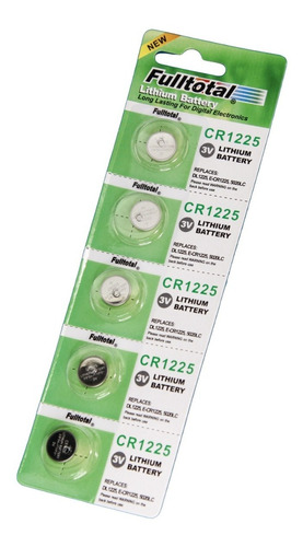 Pila Cr1225 Cr 1225 3v Oferta X 5u Blister 12.5x2.5 Ft Htec