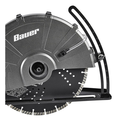 Sierra De Concreto Portátil Bauer 14 , 15 Amp Color Rojo Frecuencia 60h