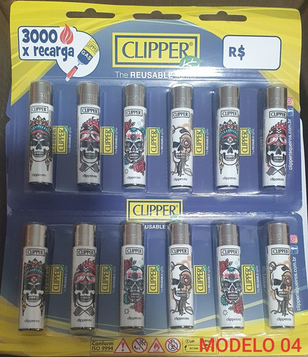 12 Clipper Gd Estampado (1 Cartela)