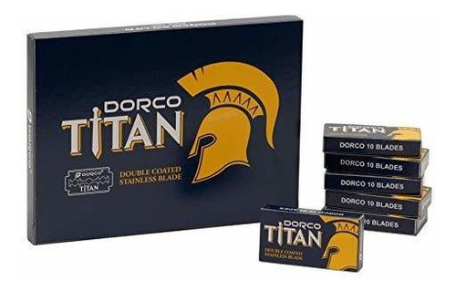 Repuesto - Dorco Titan 100 Double Edge Razor Blades, Blue
