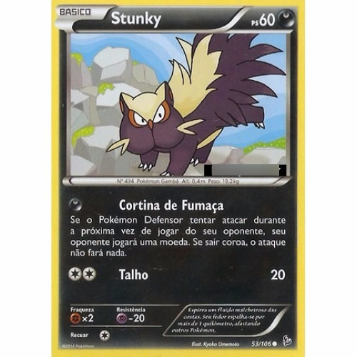 Stunky - Pokémon Noturno Comum - 53/106 - Pokemon Card Game