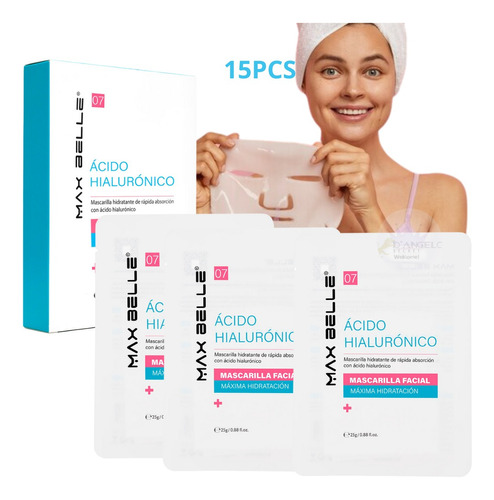 Máscarrila Facial  Hidratante Con Ácido Hialurónico Pack 15 