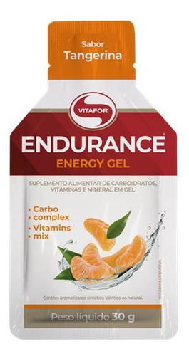 Kit 2x: Endurance Energy Carbo Em Gel Tangerina Vitafor 30g