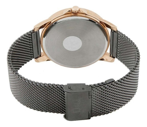 Reloj Q&q Modelo Qb66j412 Negro Caja Color Cobre Color del bisel Rosé