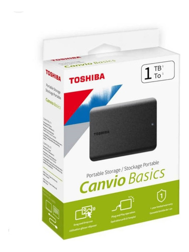 Disco Duro Externo Toshiba Canvio Basics 1tb 2.5 Usb 3.2 Acm