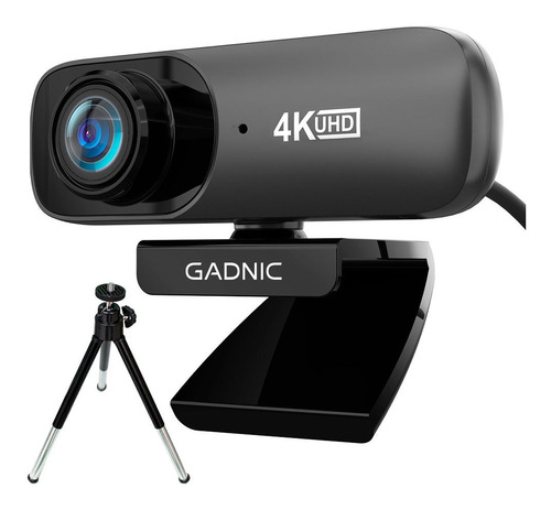 Camara Web Webcam Gadnic 4k Usb Pc Notebook Mic + Tripode