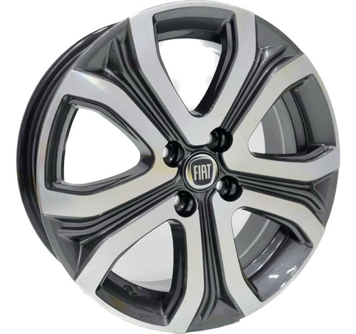 Rodas Fiat Pulse Aro 16 4x98 Krmai S41 / Jogo 4 Rodas Cor Grafite Diamante 4x98