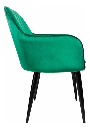 Sillon Eames Tapizado Verde Recto Diseño de la tela Lisa