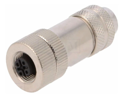 Conector M12, Macho Recto, 4p, Cod D, 250vac, Ip67, Degson