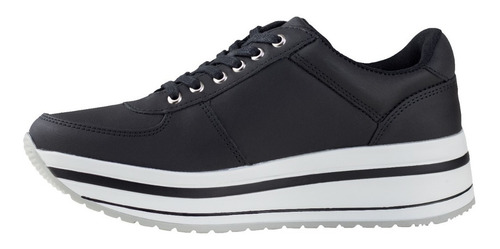 Flexi De Dama Tenis Urbanos Plataforma 4.5 Cm 101001 Negro