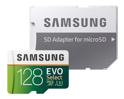 Memoria Micro Sd 128 Gb Samsung Evo Clase 10 4k 100mb/s Sdxc