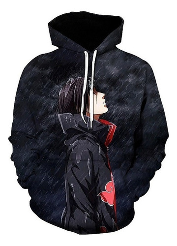 Sh Sudadera Dark Pattern Ninja Uchiha Itachi Looks Up Rains