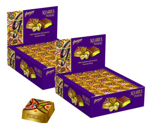 Imagen 1 de 2 de Pack 2 Cajas Bombones Chocolate Goplana 1 Kg Pistacho
