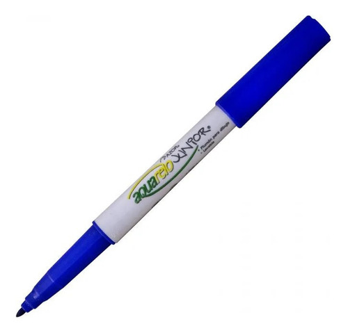 12pzs Marcador Aquarelo Junior Punta Fina Azul Azor