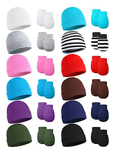 Conjunto De Gorros Y Guantes Para Recién Nacidos Unisex