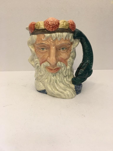 Jarra Grande Royal Doulton. Neptuno, Pintada A Mano Inglesa