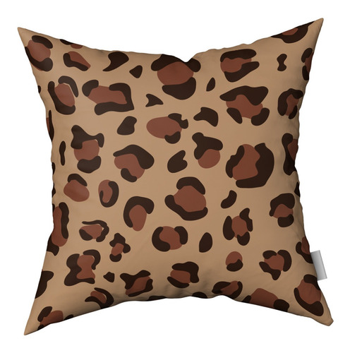 Imagen 1 de 1 de Almohadón Leopardo Animal Print Vellon Siliconado 38x38