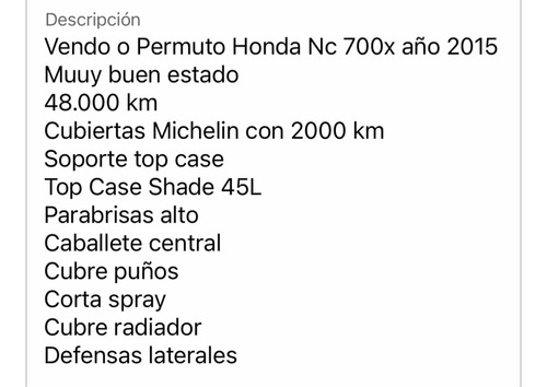 Imagen 10 de 10 de Honda Nc 700x