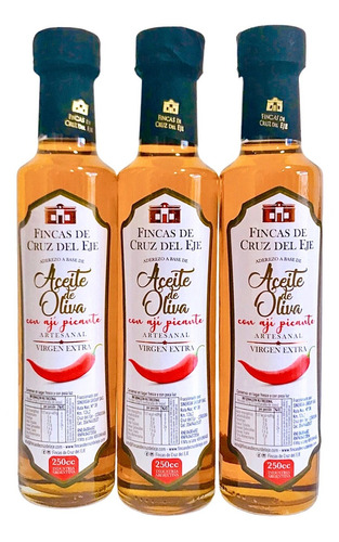 Aceite De Oliva Saborizado Con Ají Picante X 250cc