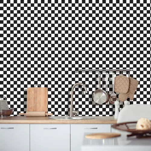 Adesivo de parede de xadrez peça de xadrez decalque casa design